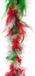 Funny Fashion Carnaval verkleed veren boa - groen/rood/wit - 200 cm - dames - 50 grams - Italiaanse vlag kleuren
