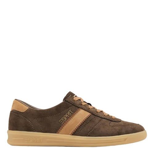 ESPRIT suèdelook sneakers - bruin