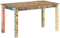 vidaXL Eettafel 140x70x76 cm massief gerecycled hout