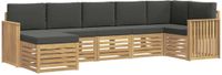 vidaXL - Buiten - bank - set - 7 - st - Wit - en - antracietkleurig