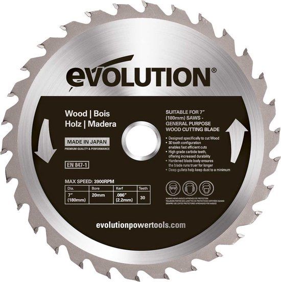 EVOLUTION EVO-180-30-D - 180 X 20.0 X 2.2 MM - 30 T