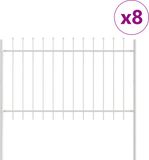 vidaXL Tuinhek WOERDEN, 8 stuks, 13,6 x 0,8 m, wit