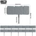 Bordure flexible en plastique aspect pierre - Système de clic - Avec ancres de sol - Convient pour bordures et allées - Gris - 2,5 mètre