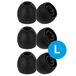 GSMpunt B.V. Lot de 3 Embouts en silicone Taille L pour écouteurs Remplacement Flexible Convient pour écouteurs / casques Inclus boîte de rangement Noir