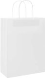vidaXL Papieren zakken 50 stuks met hengsels 26x12x35 cm wit