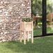 vidaXL Plantenbak Natuur 31 x 31 x 70 cm Massief grenenhout