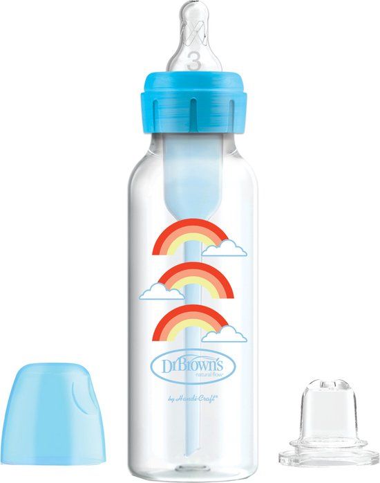 Dr. Brown's Bottle to Sippy Starter Kit - 250 ml - Blue