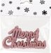 Billiet - Vanlaere 12x stuks Merry Christmas boules de Noël roses en plastique 10 cm ornements de Noël