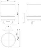 Emco Zeepdispenser, Glas, Wit