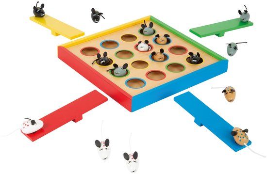 Small Foot - Springende Muizen Bordspel - Coöperatief spel - Hout - Vanaf 4 jaar