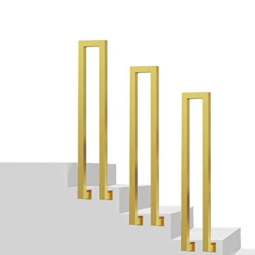 Trapleuning Leuning voor Muur, Binnen en Buiten Trapleuning Veiligheid Leuning Steunbalk met Smeedijzeren Beugels Trapleuning voor Loft Gang, Zwart (Afmeting: 3ft/90cm
