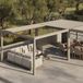 AVH Outdoor Tuinmeubelen SUNS Luxe Gazebo zijverlenging manuele shutters camel sand