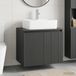 Maison Exclusive - Ensemble de meubles de salle de bain, bois composite, couleur noire