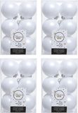 Decoris Winter 48x White Plastic Christmas Balls 6 cm - Matte - Unbreakable Plastic Christmas Ornaments - Winter White Tree Decoration