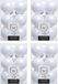 Decoris Winter 48x White Plastic Christmas Balls 6 cm - Matte - Unbreakable Plastic Christmas Ornaments - Winter White Tree Decoration