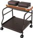 Repose-pieds de pédicure – Repose-pieds pour bain de pieds – Chariot de salon mobile – Convient pour la pédicure et la manucure – 50x42x47 cm – Capacité de charge env. 18 kg – Brun café