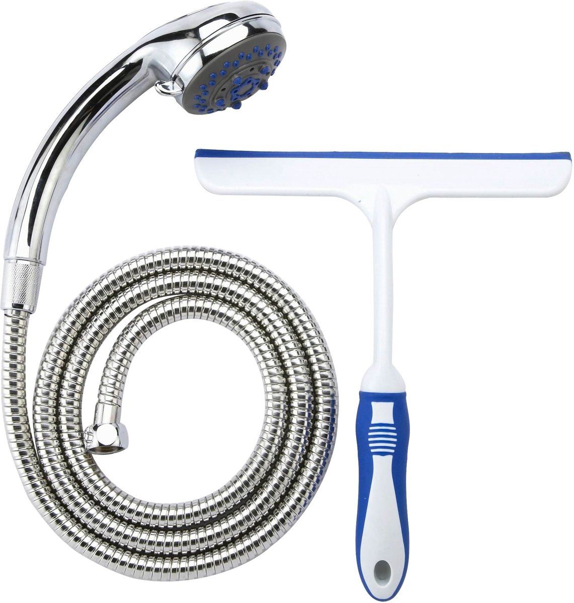 Schütte Badset inclusief Handdouche Slang en Douchewisser - 5 standen - Chroom