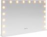 vidaXL Miroir de courtoisie LED Blanc 80 x 10 x 52,5 cm Verre et Acier