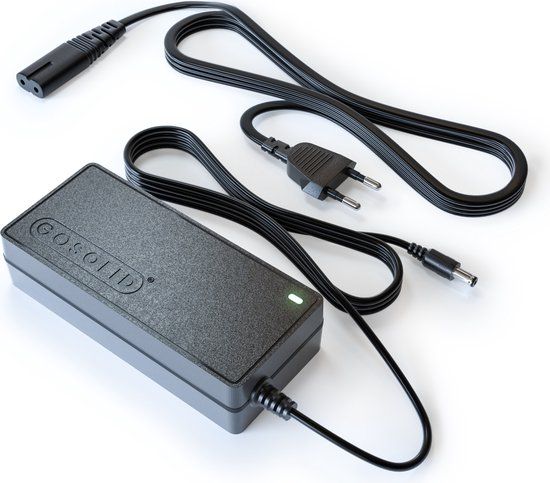 GO SOLID! Oplader voor Phaewo X9, X10 PRO elektrische step - 42V 2A - Zwart