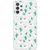 Samsung Bedrukt siliconen hoesje compatibel met Galaxy A32 5G Cactus et Alpaga