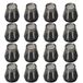 JADUFHU 16 stuks stoelpootbescherming, zwarte siliconen stoelpootbescherming, rond, krasbestendig en geluidsreductie, parket/tegels/laminaat (diameter 30-40 mm)