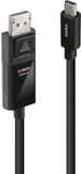 LINDY 43342 USB-C-displaykabel USB-C stekker, DisplayPort-stekker 2.00 m Zwart