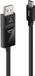 LINDY 43342 USB-C-displaykabel USB-C stekker, DisplayPort-stekker 2.00 m Zwart