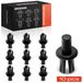 Icecat Clips de fixation pour voiture - Clips de carrosserie en plastique - Diamètre 13 mm - Diamètre de trou 8 mm - Hauteur 13 mm - Nylon - 10 pièces - OEM LR033144 22155 - Noir