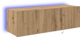 vidaXL TV Wandkast 100 x 35 x 31 cm Artisan Eiken Bewerkt Hout