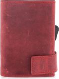 SecWal Creditcard etui RFID leer 9 cm - 10 Sleuven - rood