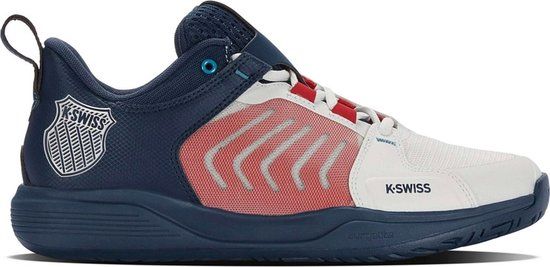 K-Swiss Ultrashot Team White Navy Blue Men's Padel Shoes - Size 41.5