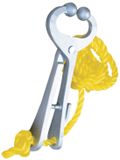 Geppas Farmoxa BV Aluminium neusklem voor rundvee met koord – 20 cm
