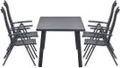 Garden Impressions Osaka verstelbare stoelen 4 stuks + Terni tafel