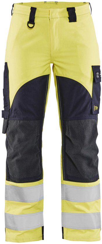 Blåkläder Multinorm Dames Werkbroek Inherent 7189-1512 - High Vis Geel/Marineblauw - C40