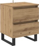 vidaXL Nachtkastje Artisan Eiken 40 x 35 x 50 cm Bewerkt hout