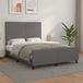 Maison Exclusive - Cadre de lit avec tête de lit gris 140 x 200 cm, simili cuir