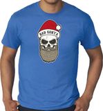 Bellatio Decorations Shoppartners Bv Grote maten Bad Santa fout Kerstshirt / Kerst t-shirt blauw voor heren - Kerstkleding / Christmas outfit XXXXL