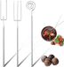 Ibenzoa® Set de 3 fourchettes à chocolat en acier inoxydable pour décorer et servir des bonbons