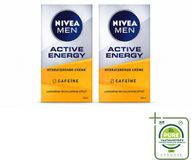 NIVEA MEN 2 x Crème visage Active Energy avec caféine - 50 ml