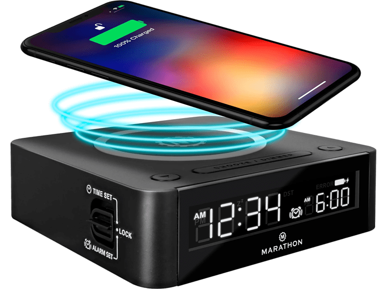 DAB & FM-radiowekker met 40 voorkeuzezenders, dimbaar LCD-scherm, dubbele wekker met aan/uit-knop, snoozefunctie, Bluetooth iTOMA 525