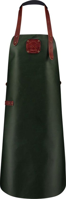 Witloft Classic Leren Schort - Groen/Cognac | Handgemaakt Leren Schort