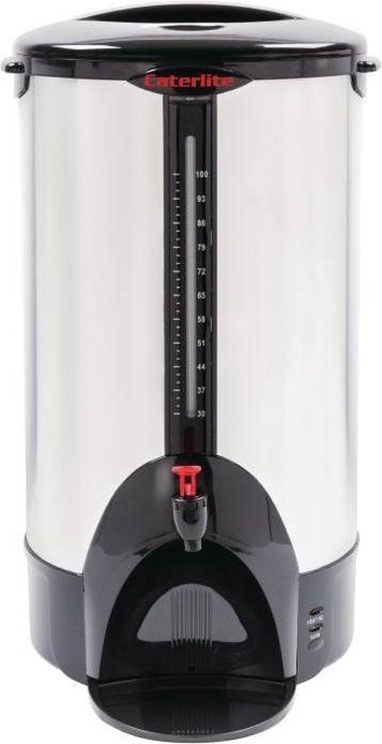 Caterlite RVS Koffiepercolator - 15 Liter - Zwart/RVS