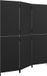 vidaXL - Paravent - 3 panneaux - poly rotin - noir