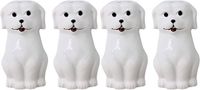 Concorde Waterverdamper radiator - 4x - hond - wit - kunststeen - kinderkamer - 17 cm - luchtbevochtiger