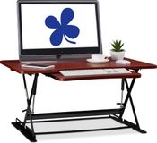 Relaxdays Zit-sta verhoger - bureau verhoger - roodbruin