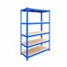 Merkloos Relaxdays Stellingkast - 200 x 120 x 40 cm - 875 kg - blauw