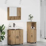 Prolenta Maison Exclusive Ensemble de meubles de salle de bain - 3 pièces, chêne artisanal