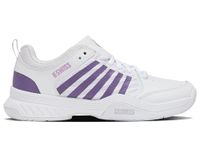 K-Swiss Court Express 2 tennisschoenen voor dames, Wit Paars Haze Neon Lavender, 41 EU