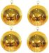 Merkloos / Sans marque 4x Disco spiegel ballen goud 30 cm