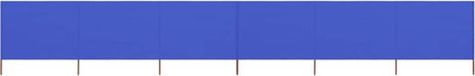 vidaXL Windscherm 6-panelen 800x80 cm stof azuurblauw